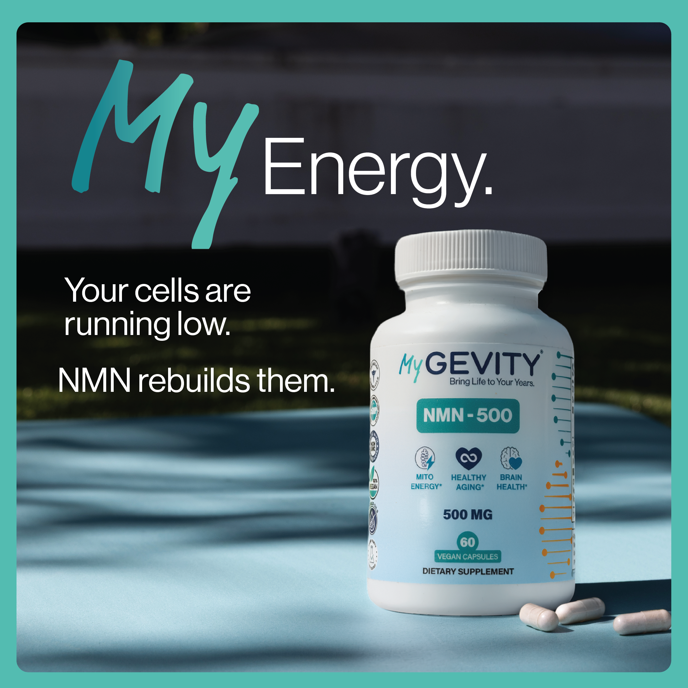 NMN 500: Restore the NAD+ Your Cells Stop Making*