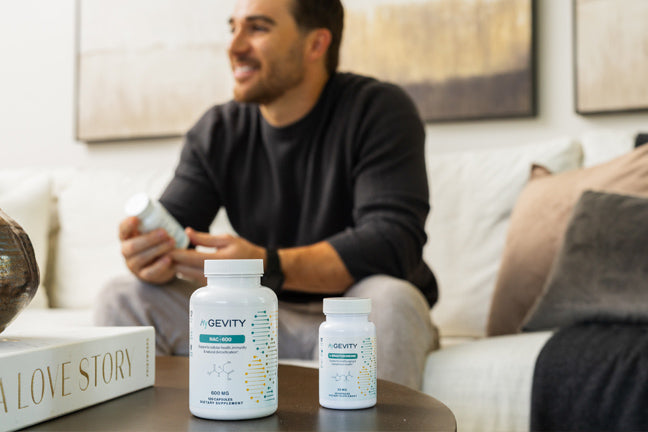 Man with clean MyGevity supplements