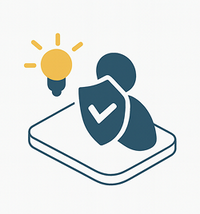 Icon of person with checkmark